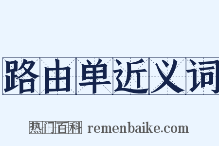 路由单近义词是什么意思的图片